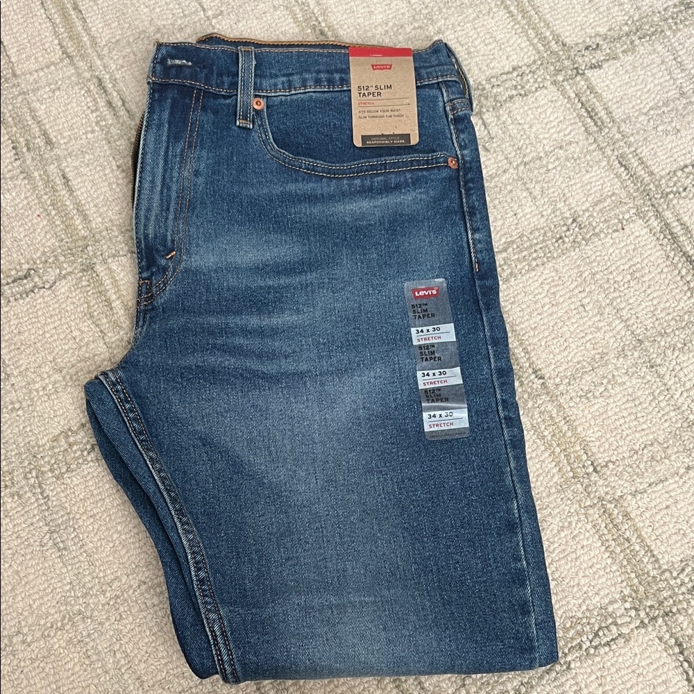 Levi's Men's Dark Blue Slim Straight Jeans